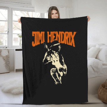 Discover Guitarist Jimi Hendrix Guitar Fleece Blankets