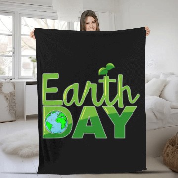 Discover Earth Day Cute Save The Planet Nature Lover Environmentalist Fleece Blankets
