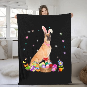 Discover Dog Great Dane Cute Great Dane Easter Day Bunny Eggs Easter Costume Womens 1 Zip Fleece Blankets