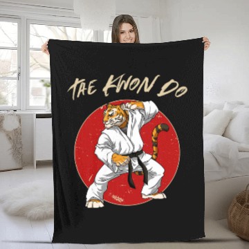 Discover Taekwondo Tiger TKD Korean Martial Arts Zip Fleece Blankets