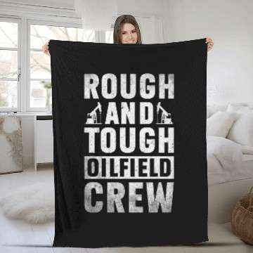Discover Oil Rig Worker Oilfield Roughneck Fracking Oilfield Worker 5 Fleece Blankets
