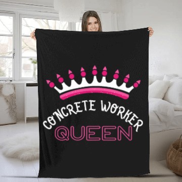 Discover Concrete Worker Queen Construction Baseball Tees Fleece Blankets