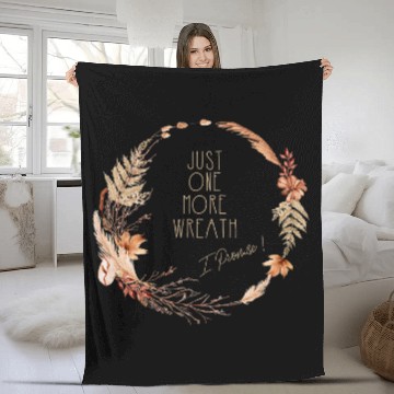Discover Bohemian Wreath Dried Flowers Pampas Grass 2 Fleece Blankets