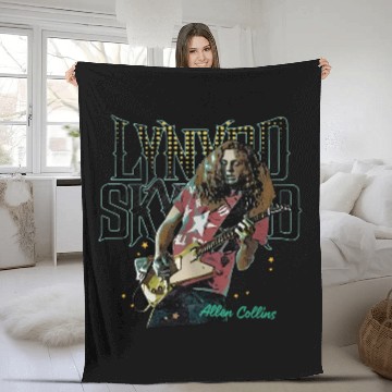 Discover Vintage Allen Collins Lynyrd Skynyrd Outfit For Fan Fleece Blankets