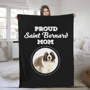 Discover Dog Saint Bernard Mom Proud Saint Bernard Mom Fleece Blankets