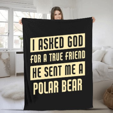 Discover Christian Sent Me A Polar Bear Funny Polar Bear Christ Baseball Tees Fleece Blankets