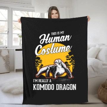Discover Dragons Komodo Dragon Human Costume Halloween Komodo Dragon Fleece Blankets