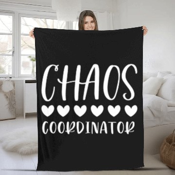 Discover Womens Funny Chaos Coordinator or Referee Keeping it calm Teachers Baseball Tees Fleece Blankets