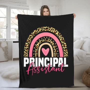 Discover Assistant Principal Rainbow Job Title School Worker Rainbow Fleece Blankets