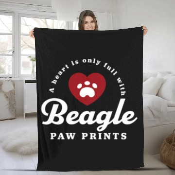 Discover Beagle Paw Prints Beagle Baseball Tees Fleece Blankets