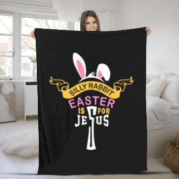 Discover Christian Silly Rabbit Easter Is for Jesus Novelty Costume Christ Fleece Blankets