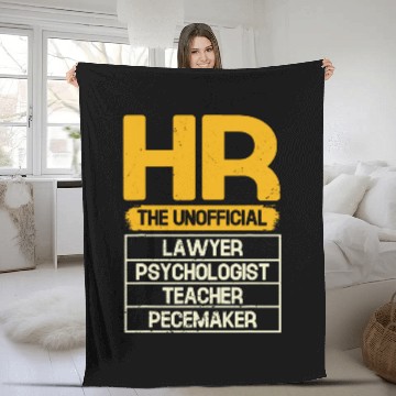 Discover HR Role Design Lawyer Psychologist Teacher Peacemaker Fleece Blankets