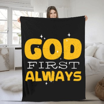 Discover God First Always Religious Religion Faith Cute Zip Fleece Blankets