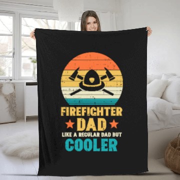 Discover Fireman Firefighter Mens Firefighter Dad Regular But Cooler Fathers Day Fireman Men 357 Firemen Fleece Blankets