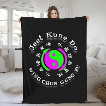 Discover Jeet Kune Do Wing Chun Kung Fu Gung Fu Fleece Blankets