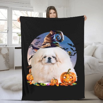 Discover Dog Halloween Pekingese Jack O Lantern Pumpkin Moon 55 Baseball Tees Fleece Blankets