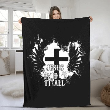 Discover Christian Jesus Paid It All Christ Fleece Blankets