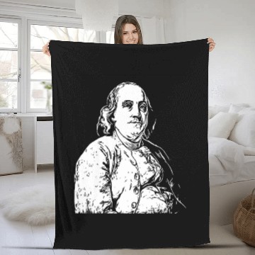 Discover Benjamin Ben Franklin American Revolution Art Fleece Blankets Fleece Blankets