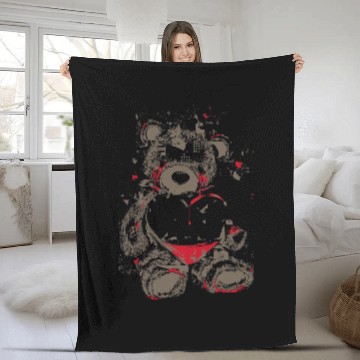 Discover Funny Bear Broken Hearted Teddy Bear Costume Cool Easy Halloween Gift Cute Bears Baseball Tees Fleece Blankets