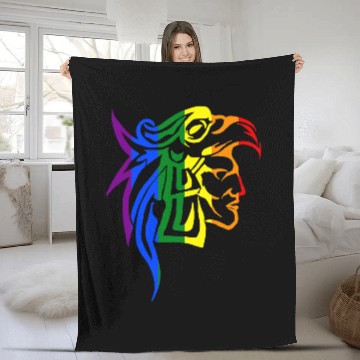 Discover Hispanic LGBTQ Pride Aztec Eagle Warrior Fleece Blankets