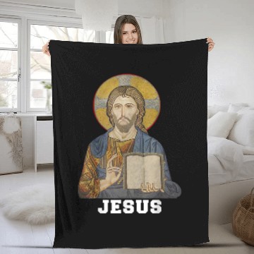 Discover Christian Jesus Bible Religious Christian Christ Fleece Blankets