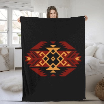 Discover Aztec Tribal Indian Pattern Zip Fleece Blankets