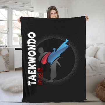Discover Korean Martial Artist Kick TaeKwonDo Fleece Blankets