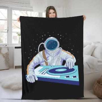 Discover Astronaut DJ Music Design Vinyl Play Disco Festival Baseball Tees Fleece Blankets