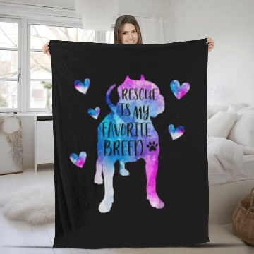 Discover Bully Lover Dog Rescue Pitbull 469 Pitbull Dog Fleece Blankets