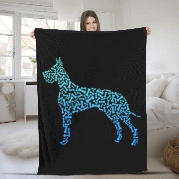 Discover Dog Great Dane Bone For Great Dane Owners Big Dog Lovers Fleece Blankets