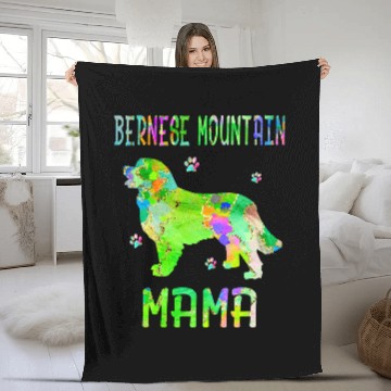 Discover Bernese Mountain Mama Colorful Dog Mom Lover Fleece Blankets