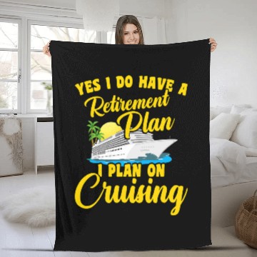 Discover Cruise Ship Retirement Plan Cruising Funny Baseball Tees Fleece Blankets