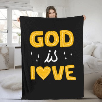 Discover God is Love Religious Religion Faith Cool Fleece Blankets