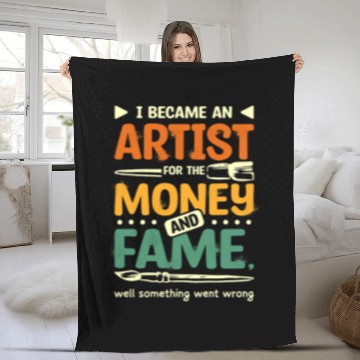 Discover Funny Money and fame artist Baseball Tees Fleece Blankets