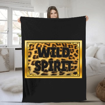Discover Born Wild Cheetah Animal Print Leopard Spots Pattern Gift Zip Fleece Blankets