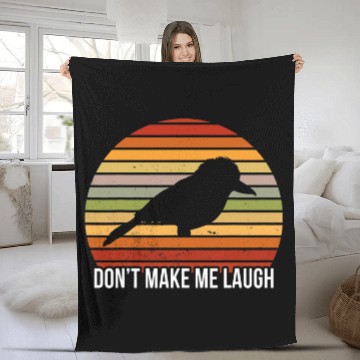 Discover Funny kookabura australian bird illustration saying Fleece Blankets