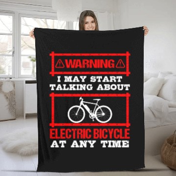 Discover Electrical Electric Bicycle Biker EBike Cycling Motorycle Warning Electrician Baseball Tees Fleece Blankets