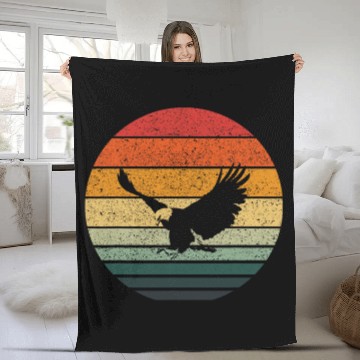 Discover Eagle Hawk vintages Retro Art Design Baseball Tees Fleece Blankets