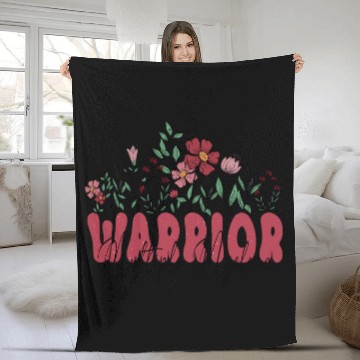 Discover burgundy groovy wildflower multiple myeloma awareness Fleece Blankets