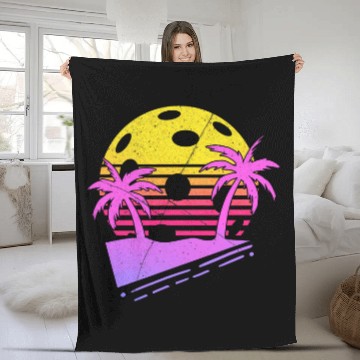 Discover Awesome Retro Pickleball Player Gift Print Pickle Ball Baseball Tees Fleece Blankets