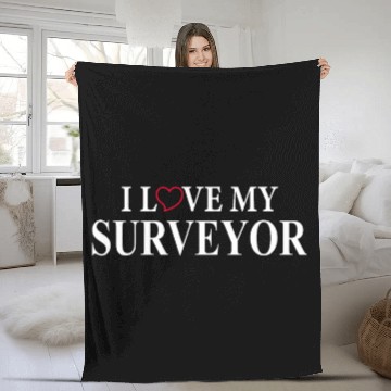 Discover I Love My Surveyor Land Surveyor Fleece Blankets