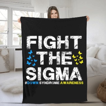 Discover Fight the Sigma Down Syndromes Awareness Month Blue Yellow Baseball Tees Fleece Blankets