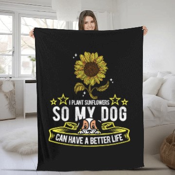 Discover Gardener Dog Garden Sunflower Gardening Baseball Tees Fleece Blankets