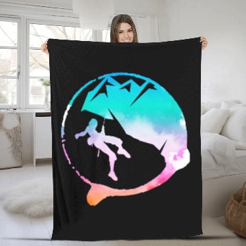Discover Climbing Climber mountaineering mountain bouldering 515 mountain Climb Fleece Blankets