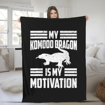 Discover Dragons My Komodo Dragon Is My Motivation Funny Zookeeper Baseball Tees Fleece Blankets