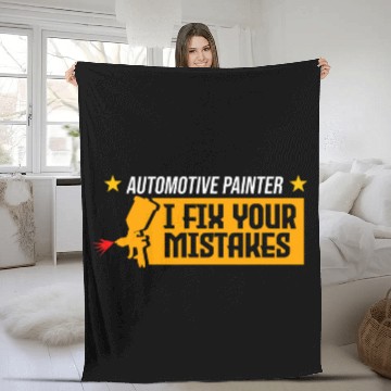 Discover Fix Mistakes Automotive Painter Auto Body Car Lover Graphic Zip Fleece Blankets