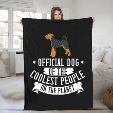 Discover Dog Airedale Terrier Puppy Owner Lover 66 Zip Fleece Blankets