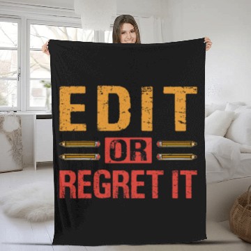 Discover Edit Or Regret It 2Funny English Teacher School 21 Fleece Blankets