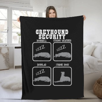 Discover Dog Grayhound Funny Greyhound Security Fridge Door Alert Fast Greyhound Fleece Blankets