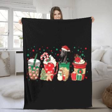 Discover Dog Grayhound Christmas Coffee Red Peppermint Latte Iced Italian Greyhound Baseball Tees Fleece Blankets